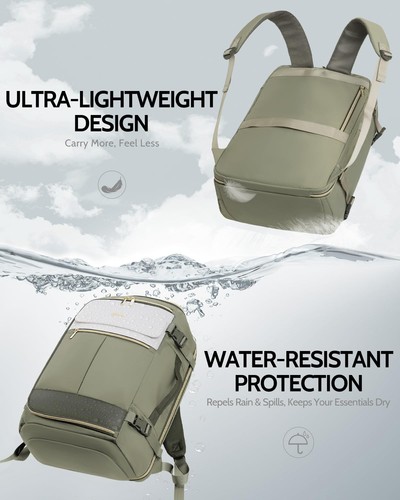 Reiserucksack für Damen, 40L Handgepäckrucksäcke Fluggeprüft, 18x14x8 Zoll... - Bild 8 von 9