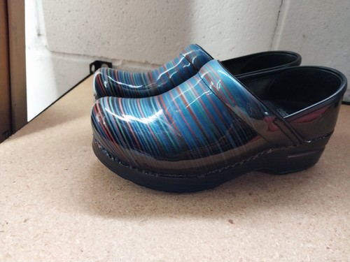 Dansko Professional Clogs blau mehrfarbig gestreift Schuhe - Damengröße EU 37 US 6,5-7 - Bild 5 von 10