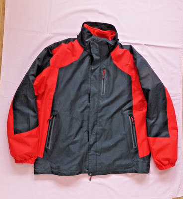 winterjacke herren xxl - rot/schwarz - optisch neu