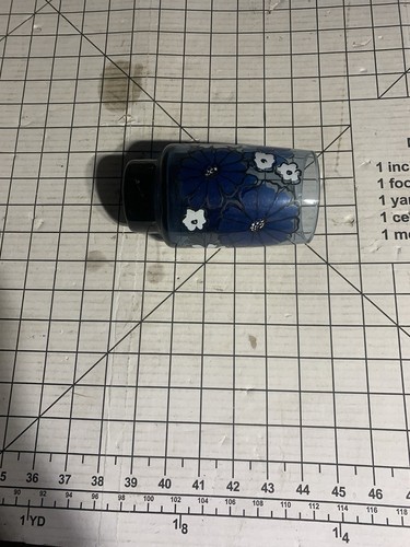 Vintage Libbey Camillia Blue Saft Trinkglas Gänseblümchen B518 - Bild 3 von 3