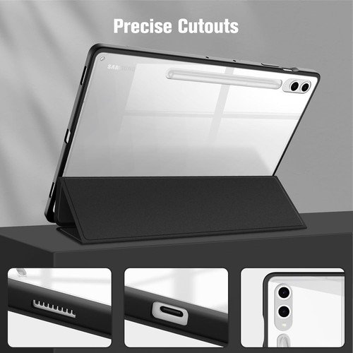 Fintie Hybrid Slim Case for Samsung Galaxy Tab S10 Plus 2024 / S9 FE Black - Picture 8 of 9