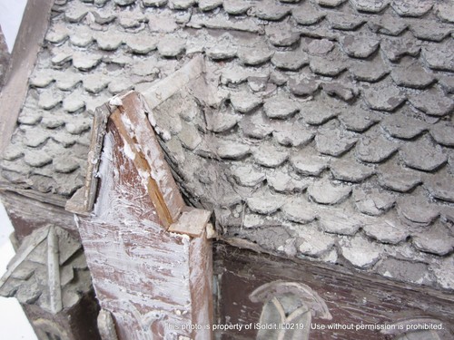 ANTIKE DOPPELVOGELHAUSKIRCHE AUS HOLZ ANFANG 1900 HANDGEFERTIGT - Bild 13 von 15
