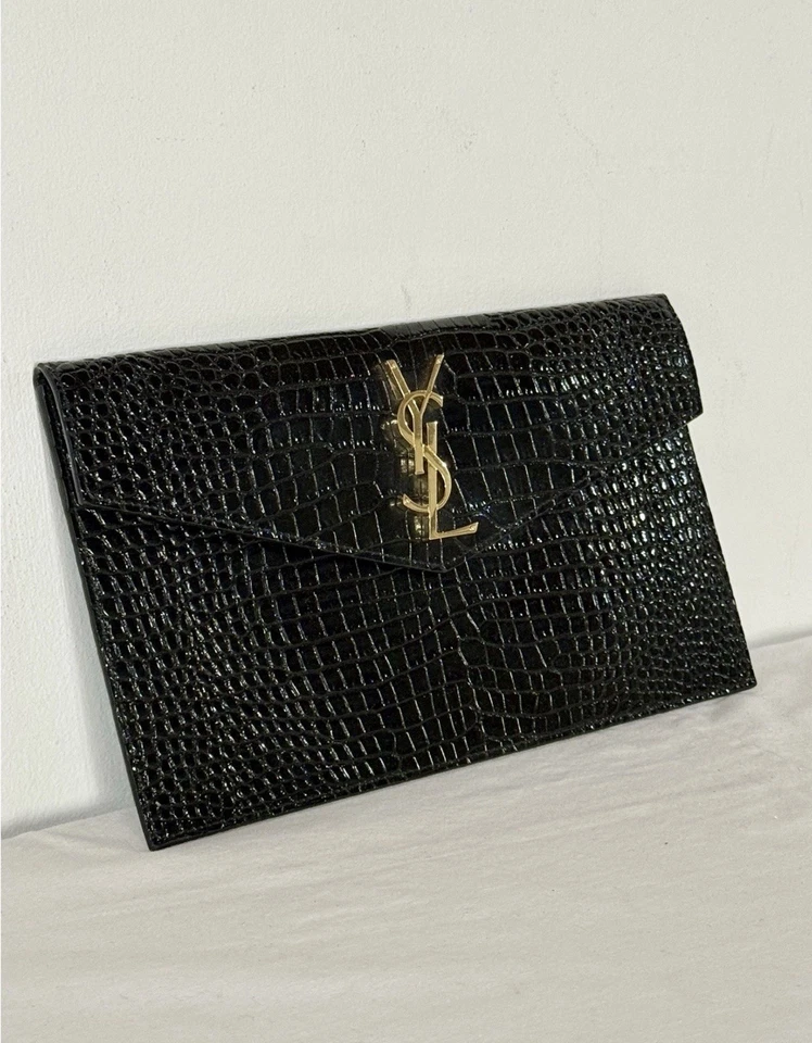 YSL ♥️ Clutch Leder Yves Saint Laurent Damen Tasche - Bild 3 von 4