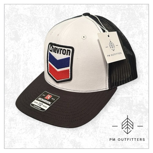 Parche de gas retro Chevron Richardson 112 Trucker Snapback blanco y negro - Imagen 9 de 11