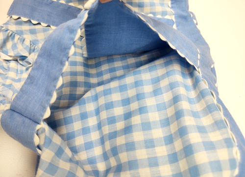 Vestido De Colección Cenicienta Stop The Press Niñas Talla 5 Azul A Cuadros Delantal Con Fresa - Imagen 8 de 18