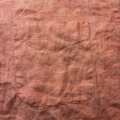 Brooks Brothers Mens M 100% Irish Linen Button Down Shirt Size M Orange Preppy - Picture 4 of 5