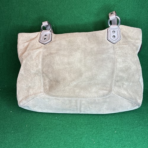 Bolso de Transporte Coach F24688 Campbell Belle Cuero Gamuza Pedernal Excelente Limpio - Imagen 4 de 13