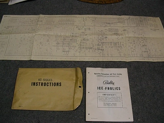 1953 Bally ICE FROLICS Bingo Operating Instructions Manual & Schematic