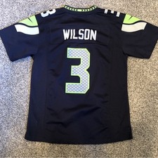 NFL official nike youth kids Russel Wilson 3 Seahawks jersey size M 10/12