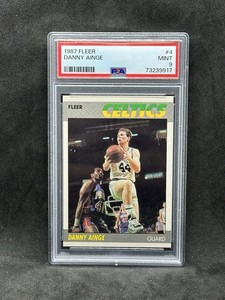 1987 FLEER #4 DANNY AINGE CELTICS PSA 9 BOSTON CELTICS