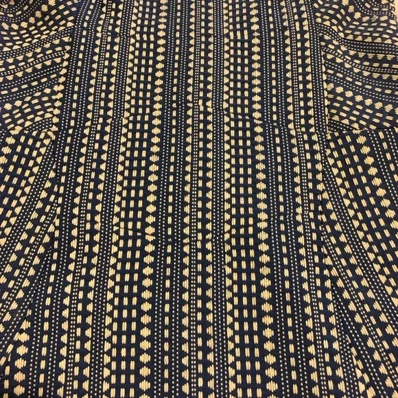 Vestido midi Anne Klein azul y blanco línea A; talla 14 Foto 3 de 4