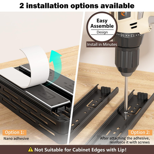 3 Packs Pull Out Spice Rack Organizer Cabinet Slide Out Spice Racks Organizer Ea - Bild 2 von 8
