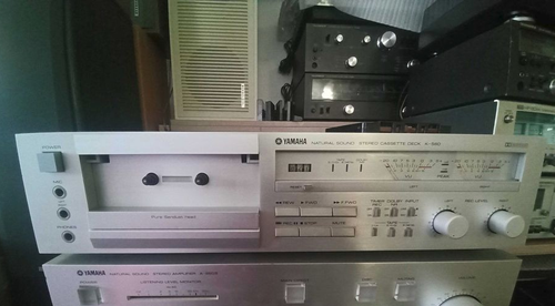 Yamaha K-560 (550) Stereo Cassette Deck VU Meter Tape Player Vintage HiFi Audio - Bild 7 von 8