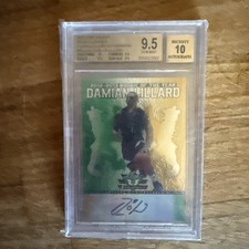 2013 Leaf Valiant Damian Lillard Blazers RC Rookie AUTO BGS 9.5 w/ 10 
