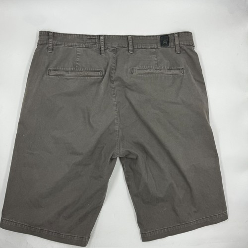 AG Men's Chino Shorts Size 36R Gray Cotton Stretch Casual Classic Fit Flat Front - Picture 7 of 10