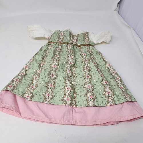 American Girl Caroline Abbott Work Dress Only Pink Green Floral Retired - Picture 6 of 6