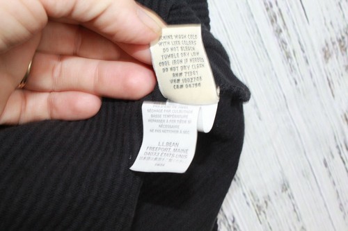 LL Bean Women's Lakewashed Double Knit Quarter Snap Sweater Classic Navy Large - Picture 7 of 11