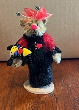 DEB CANHAM ARTIST DESIGNS “BUMBLE” - 4” BROWN/BLACK MOHAIR FULLY JOINTED BEAR