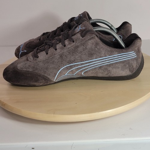 Vintage Puma Gray/Blue Suede Womens Lace Up Sneakers Size 11 - Picture 6 of 9