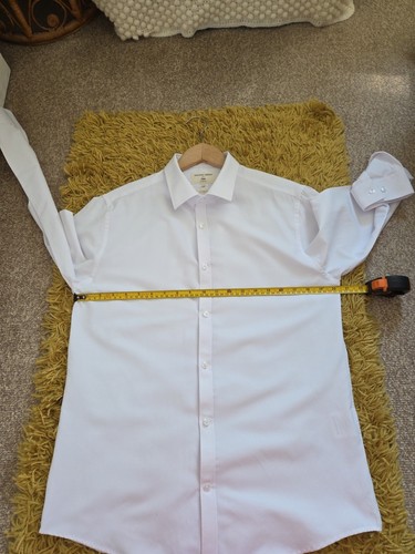 Tailored Fit 15.5 Inch Collar Shirt - White, Long Sleeved (215) - Picture 9 of 15