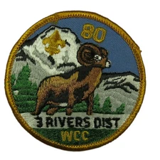 Western Colorado Council CO 3 Rivers District Patch YEL Bdr (DG296)