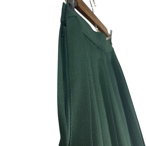Laura Ashley Damen-Maxirock grün Plissee bescheidene Wollmischung Größe 6 neu mit Etikett - Bild 3 von 6