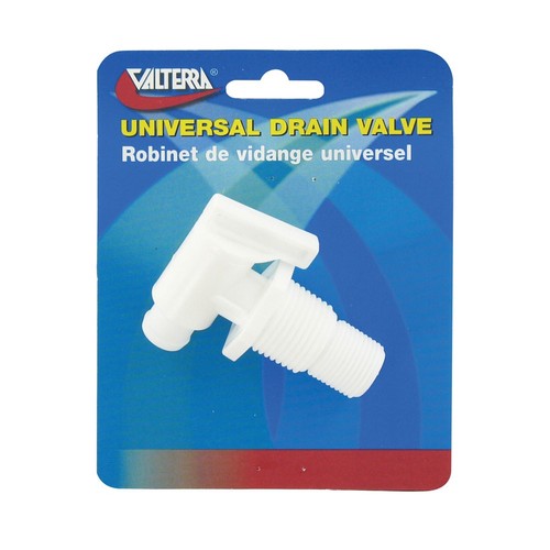 Valterra A01-2026VP Universal Drain Valve - Threaded- White (Carded) (a012026vp) - Bild 1 von 1