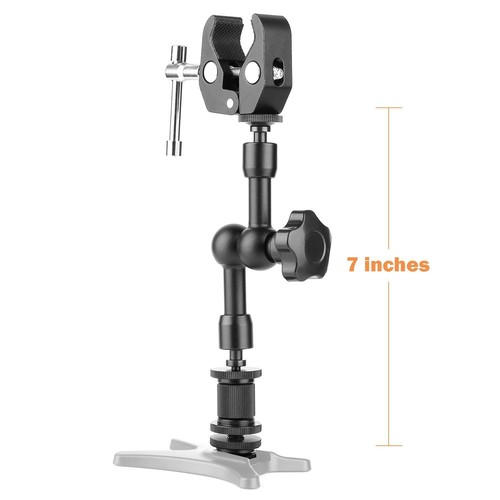 Arm 7 inch Articulating Friction Arm Super Clamp Adjustable Rod Clamp6806 - Afbeelding 5 van 7