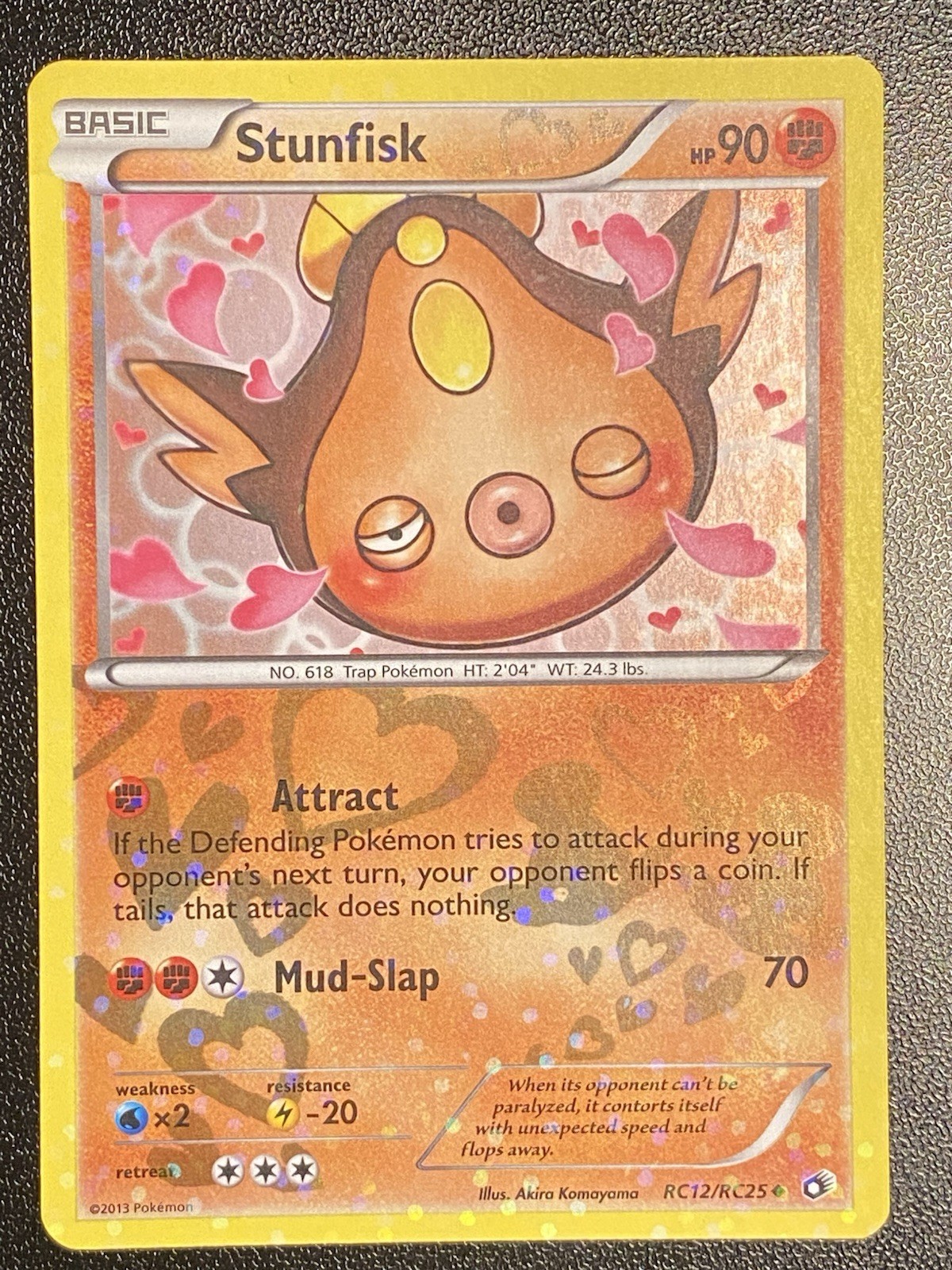 Stunfisk Radiant Collection RC12/RC25 Pokémon TCG B&W Legendary Treasures - NM