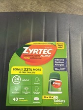 Zyrtec Allergy Relief 10 mg 40 Tablets
