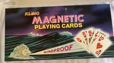 Vintage Kling Windproof Magnetic Playing Cards & Board Game USA Made