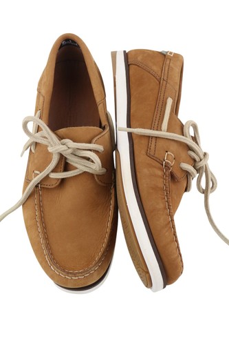 TIMBERLAND A4161 Men`S Shoes EU41.5 Brown Leather Boat Slip On True Cloud - Picture 5 of 15