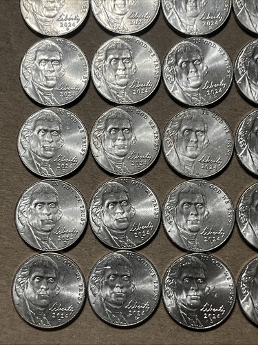 2024 D ROLL JEFFERSON NICKELS HAND PICKED ROLL HUNTING 40 COINS LOW MINTAGE - Picture 2 of 11