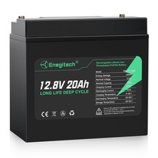 12V 20Ah LiFePO4 Lithium Battery, 2000+ Deep Cycles Rechargeable Battery, Per...