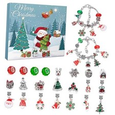Christmas Advent Calendar Bracelets 2025 for Girls, 24 Days DIY Jewelry Making