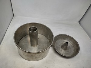 Vintage 2-Piece Aluminum Tube Pan Angel Food Chiffon Cake Pan Removable Core