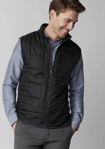 Chaleco reversible de 2 vías Mack Weldon Warmknit para hombre M gris cremallera completa forrado aislante - Imagen 1 de 14