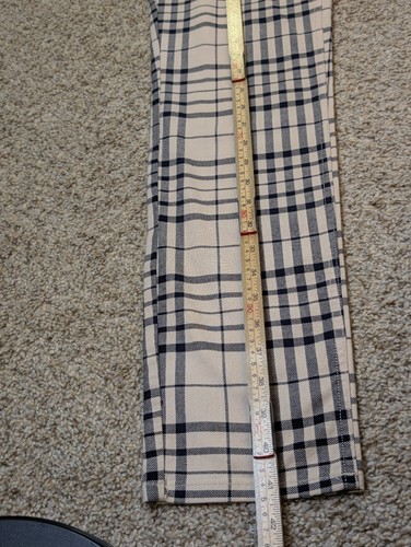 H&M schwarz-hellbraun karierte Herrenhose Größe 31 Skinny Fit Coupe Moulante - Bild 12 von 14