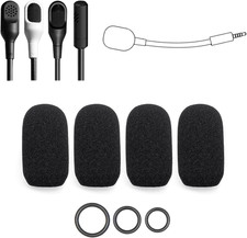 4-Pack Mic Foam Covers Compatible with Razer Blackshark V2 / V2 Pro / V2 X/Kaira