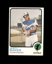 Dusty Baker Signed Authentic 1973 Topps Atlanta Braves Autograph