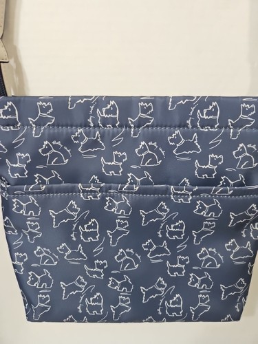 RADLEY LONDON Scottie Dog Small  Zip-Top Crossbody/Purse Nylon Bag Blue  - Picture 11 of 24