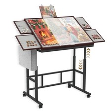 Jigsaw Puzzle Table 1500 Pieces with Legs  Storage Pocket, Height Adjustment...