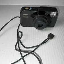 Canon Sure Shot Zoom Max 35mm Film Point Shoot Camera TURNS ON FLASH,UNTESTED