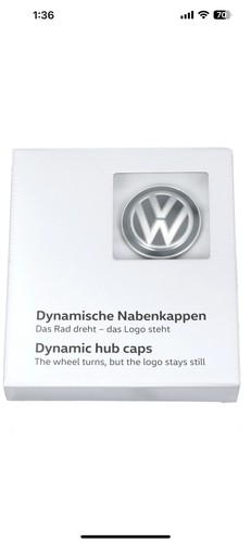 NEW Genuine VW Volkswagen Dynamic Self-Level Center Caps Atlas, Cross sport - Picture 2 of 4