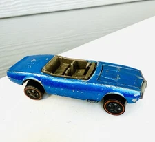 Hot Wheels Redline 1968 Custom Firebird US Blue Complete Original Charcoal Int.