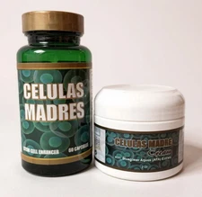 Celulas Madres Stem Cell Capsules / Cream W/ Bluegreen Aquae ( AFA Extract ) Kit