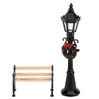 2pcs Simulation Nachtlampe Miniaturstuhl Ornament Mini House Supply