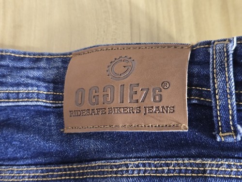 Oggie 76 Motorcycle Jeans With Kevlar Size 44s 44" Waist 29" Leg Blue Denim. - Imagen 12 de 15