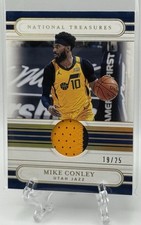 Mike Conley 2020-21 Panini National Treasures Game-Worn Jersey Prime /25! Jazz