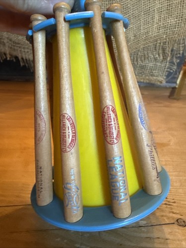 MINI BAT BANK Louisville Slugger Hall of Fame in legno lega nazionale anni 50 - Foto 2 di 9